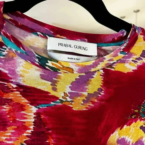 Prabal Gurung Long Sleeve Abstract Tee Size Medium - Picture 2 of 4